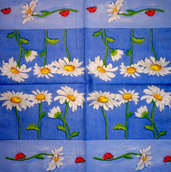 017 Marienkäfer - 3-lagig (blau)